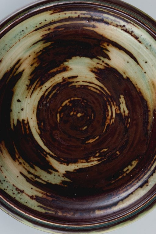 Carl Halier (1873-1948) for Royal Copenhagen, bowl in stoneware with sung glaze. - 5