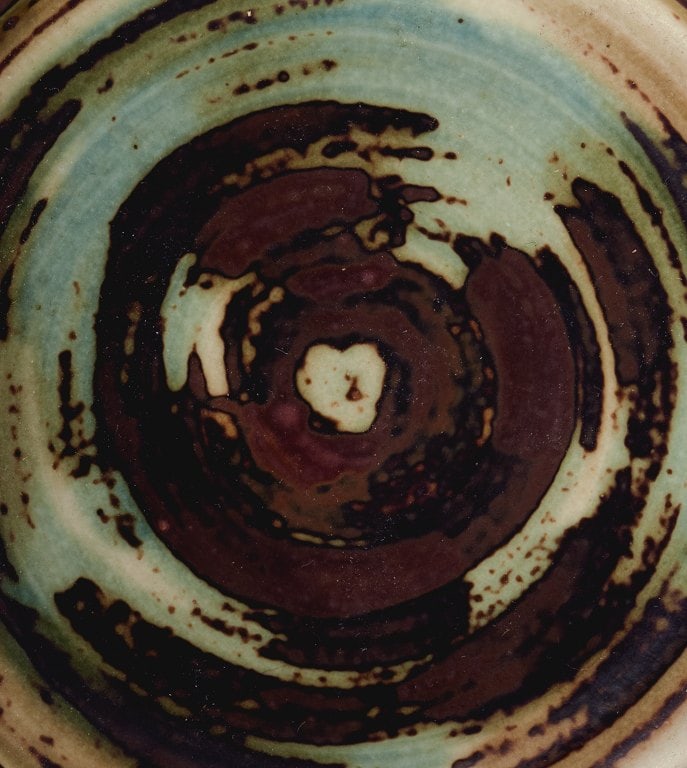 Carl Halier (1873-1948) for Royal Copenhagen, bowl in stoneware with sung glaze. - 5