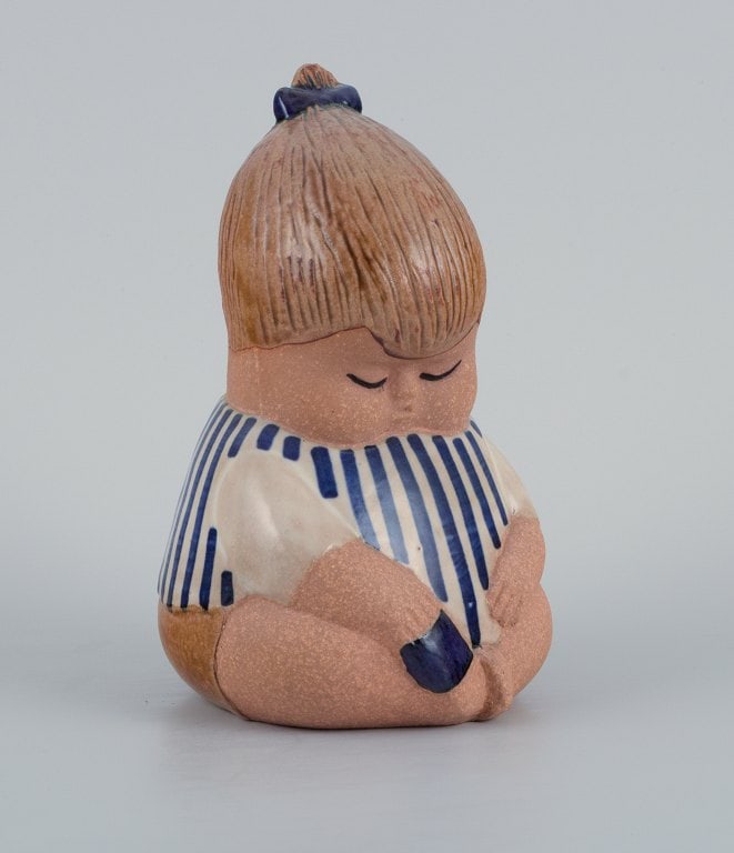 Rare figure, Lisa Larson for Gustavsberg, "Johanna", glazed ceramics. - 3