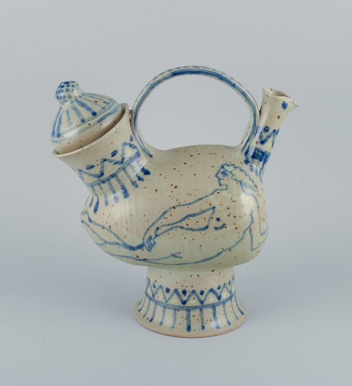 French potter, large unique ceramic jug in Greek style. - 3