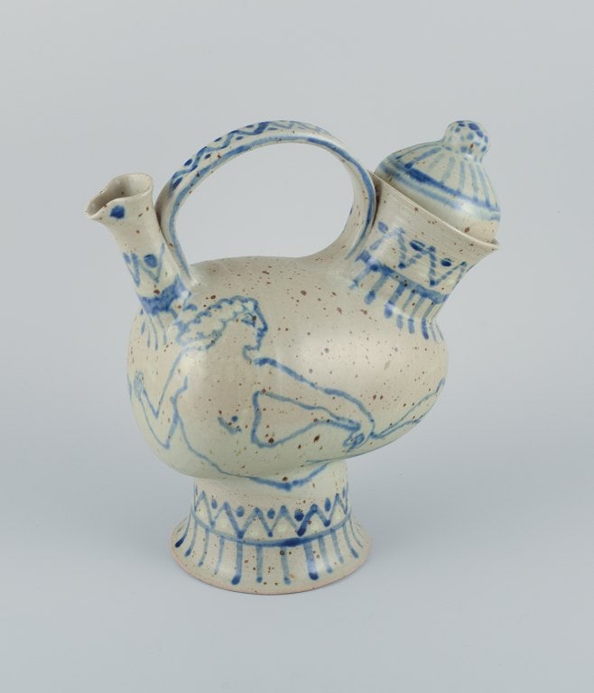 French potter, large unique ceramic jug in Greek style. - 4
