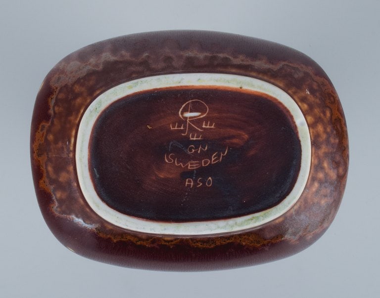 Gunnar Nyland for Rörstrand, ceramic vase with glaze in shades of brown. - 8