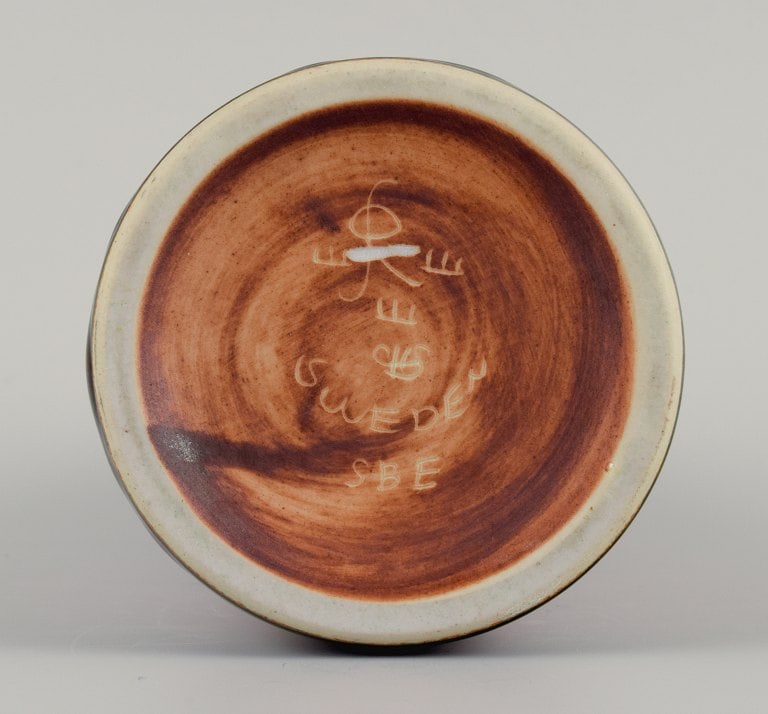 Carl Harry Ståhlane (1920-1990) for Rörstrand, ceramic vase in red glaze. - 7