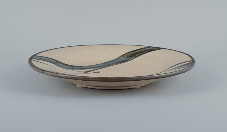Kähler, HAK. Round dish in glazed stoneware in beautiful light and blue shades. - 3