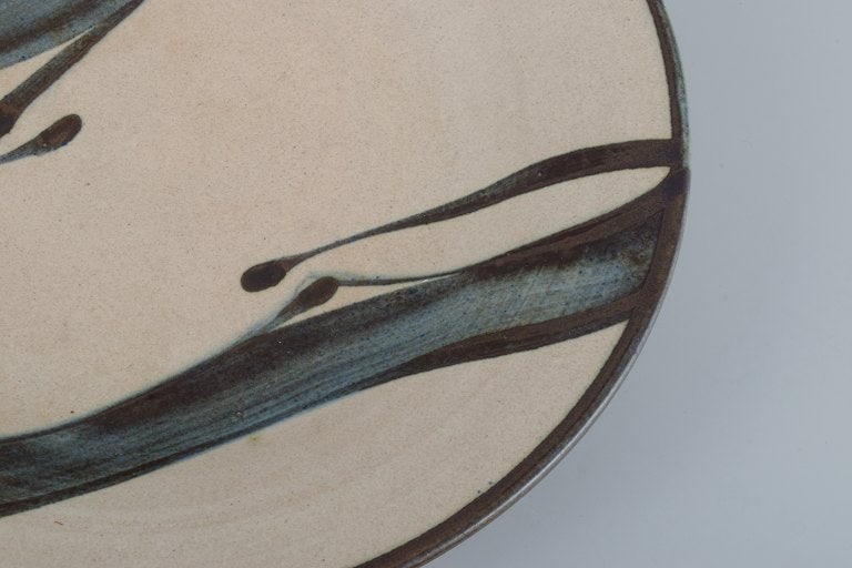 Kähler, HAK. Round dish in glazed stoneware in beautiful light and blue shades. - 5