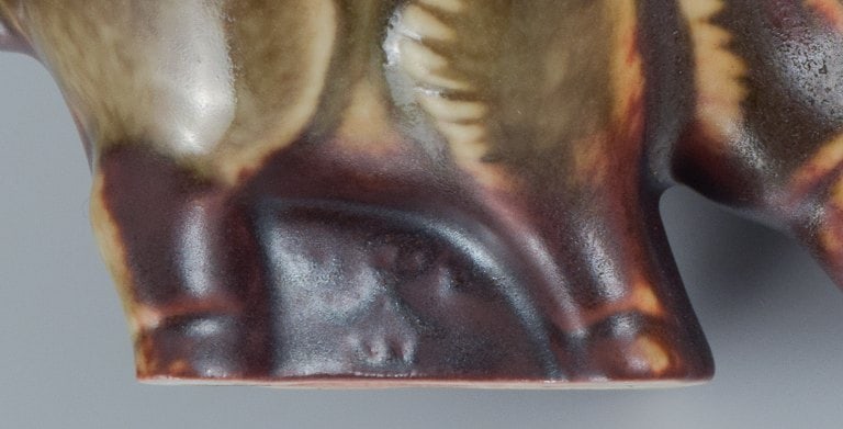 Gösta Grähs for Rörstrand (active 1982-1986), wild boar in ceramic. - 5