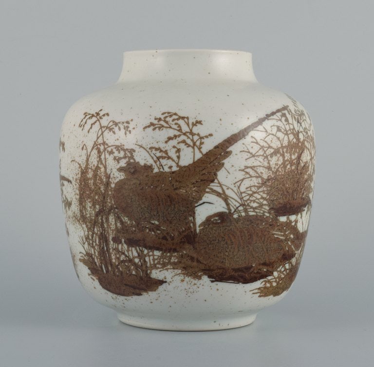 Nils Thorsson for Royal Copenhagen, earthenware vase. 1980s - 5