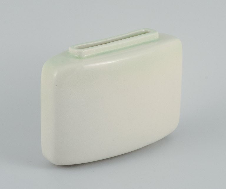 European studio ceramist, stylish ceramic vase in modernist form. - 3