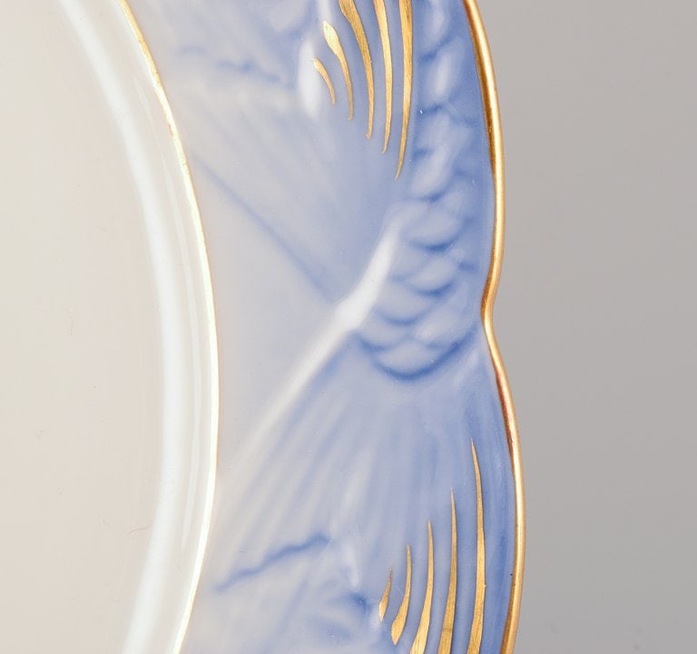 Royal Copenhagen Fauna Danica fish plate. Hand-painted fish motif with gold decoration. - 6
