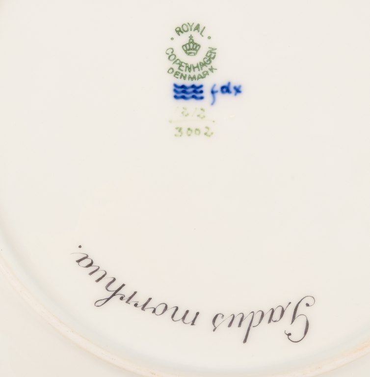 Royal Copenhagen Fauna Danica fish plate. Hand-painted fish motif with gold decoration. - 8