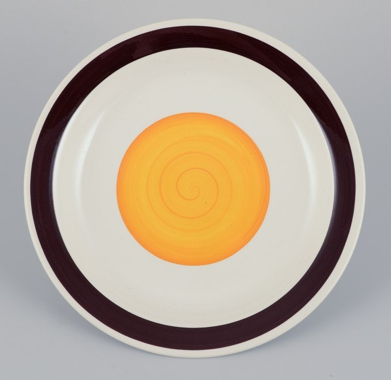 Carl Harry Stålhane (1920-1990) for Rörstrand, Sweden. A set of eight "Solöga" (Sun - 3