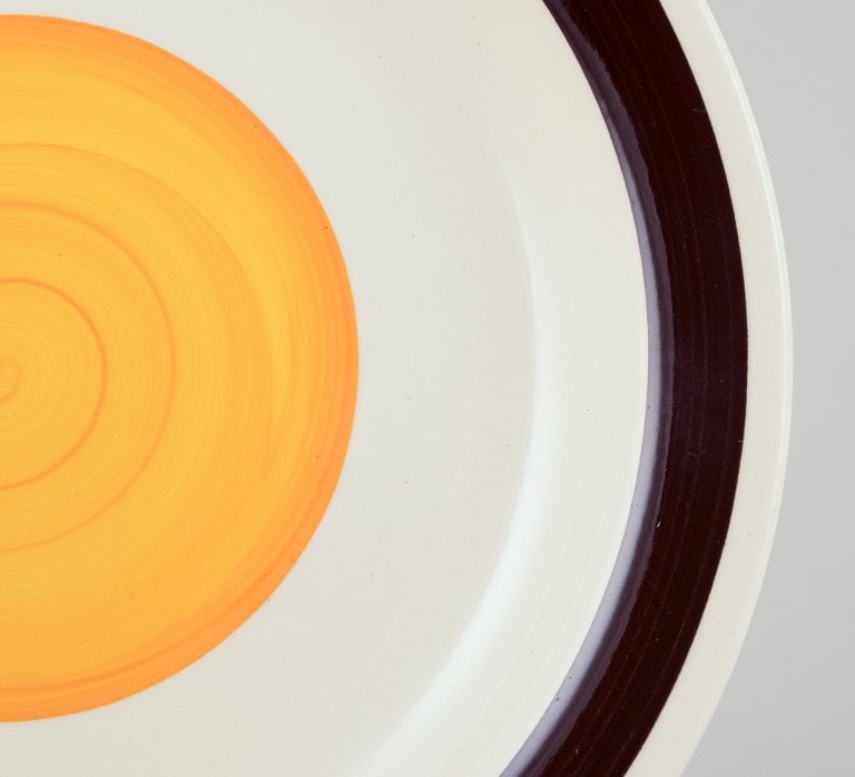 Carl Harry Stålhane (1920-1990) for Rörstrand, Sweden. A set of eight "Solöga" (Sun - 5
