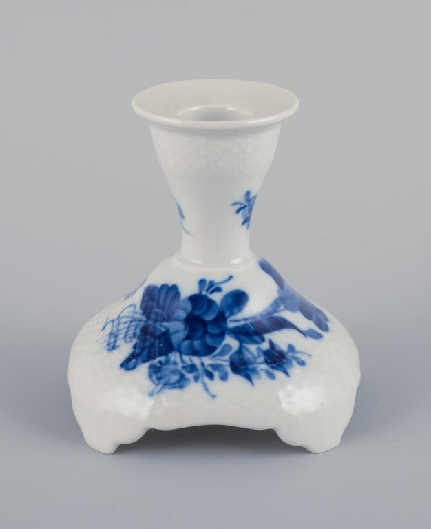 Royal Copenhagen Blue Flower Braided. Six pieces including a candlestick, egg cup, pepper shaker, - 5