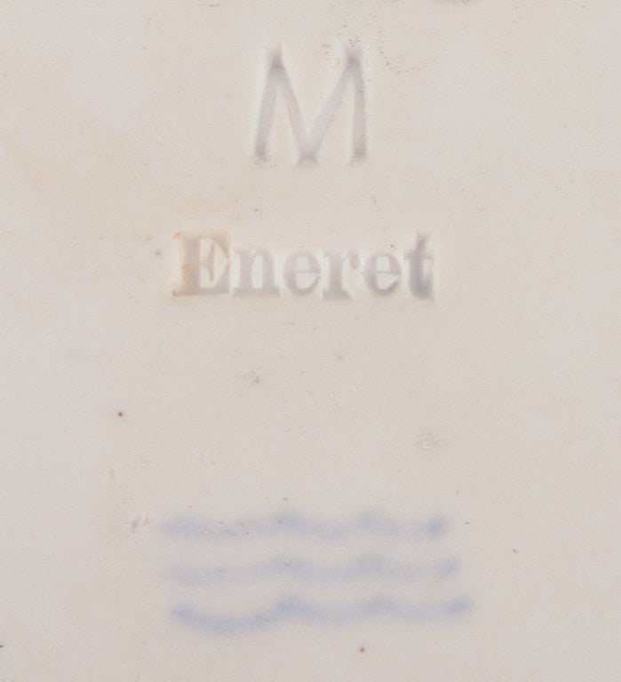 Bertel Thorvaldsen for Royal Copenhagen. Amor and Hymen spins the thread of life. Biscuit relief. - 8