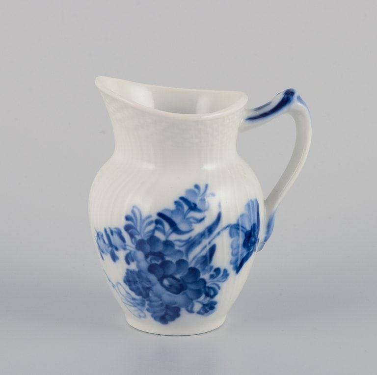 Royal Copenhagen Blue Flower Curved. Creamer and sugar bowl. - 7