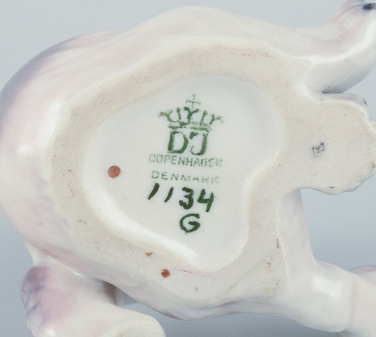 Dahl Jensen, porcelain figurine of a Pekingese puppy. - 7