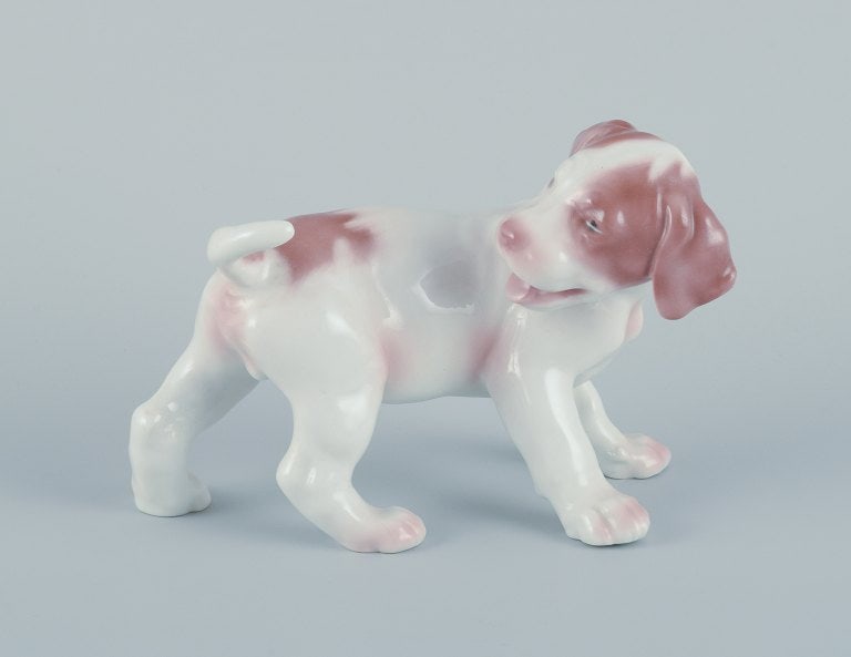 Bing & Grøndahl, porcelain figurine of a pointer puppy. - 2