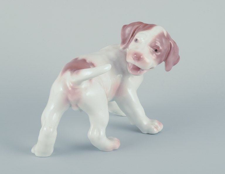 Bing & Grøndahl, porcelain figurine of a pointer puppy. - 3