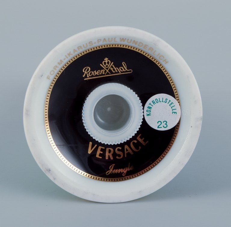 Versace for Rosenthal, "Jungle" porcelain salt shaker. - 4