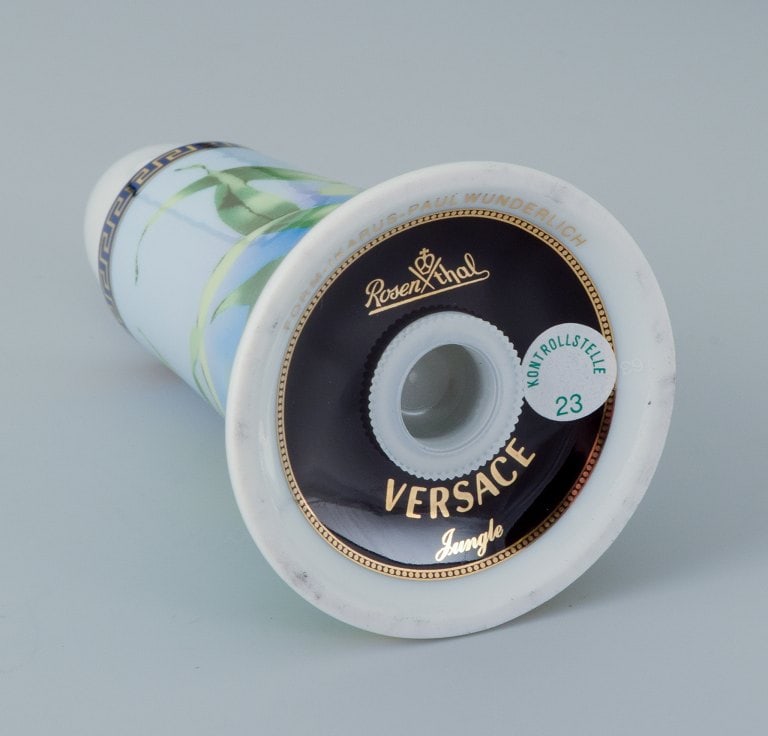 Versace for Rosenthal, "Jungle" porcelain salt shaker. - 5
