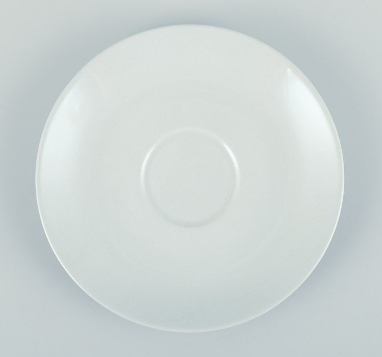 Four Aluminia/Royal Copenhagen blue line coffee cups and saucers. Designed by Grethe Meyer. - 9