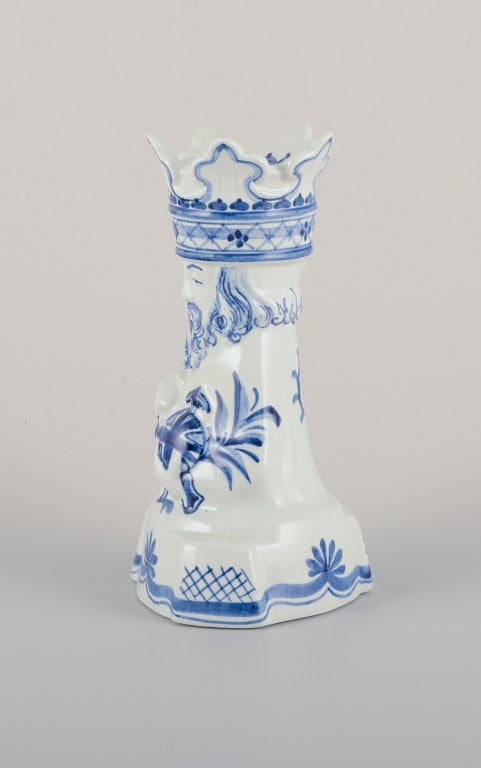 Aluminia, Denmark. "Hellig Tre Konger" (Three Wise Men) faience candlestick holder. - 6