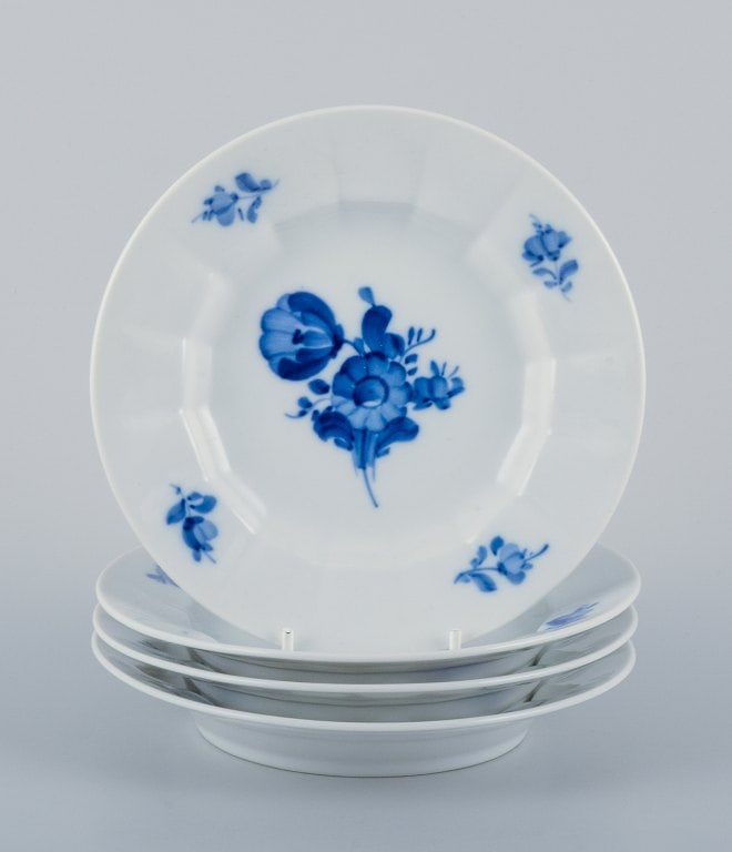 Royal Copenhagen Blue Flower Angular, a set of four plates. - 2