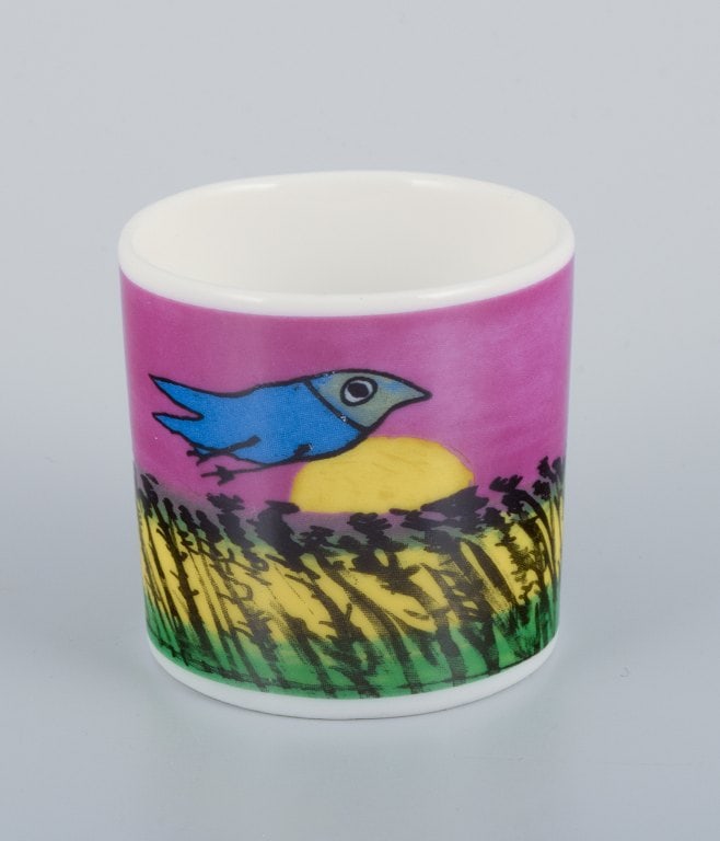Corneille (Guillaume Cornelis van Beverloo), Dutch CoBrA artist (1922-2010). Coffee cup, plate, and - 5