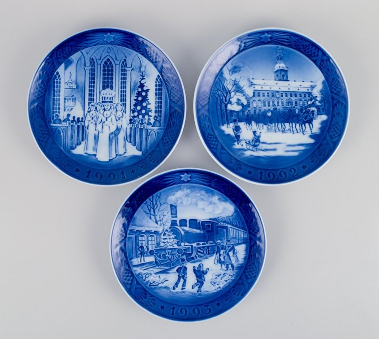 Royal Copenhagen, a set of nine Christmas plates. - 3