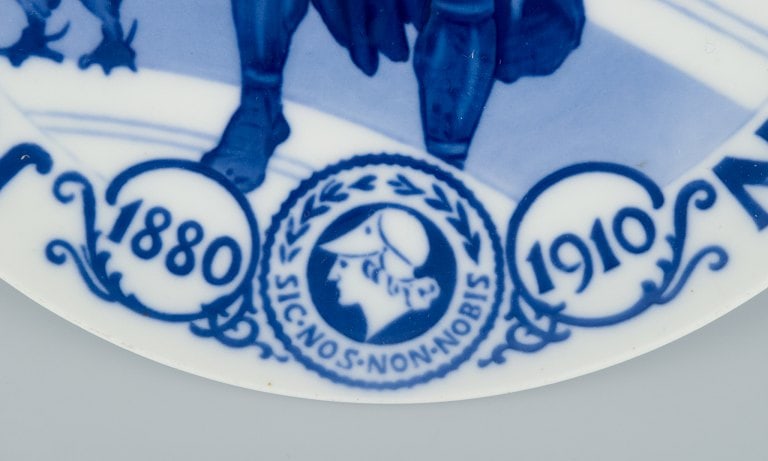 Bing & Grøndahl, rare anniversary plate "Journalistforeningen i København 1880-1910". - 5