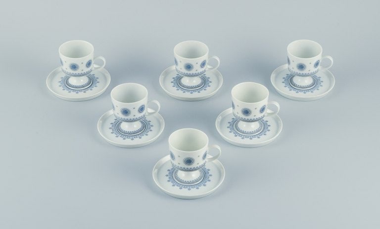 Tapio Wirkkala for Rosenthal Studio-linie. A set of six demitasse cups with saucers. Modernist retro - 2