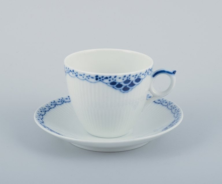 Royal Copenhagen, Princess, a set of three coffee cups with saucers. - 4
