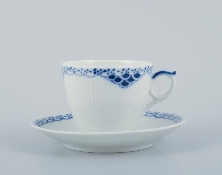 Royal Copenhagen, Princess, a set of three coffee cups with saucers. - 5