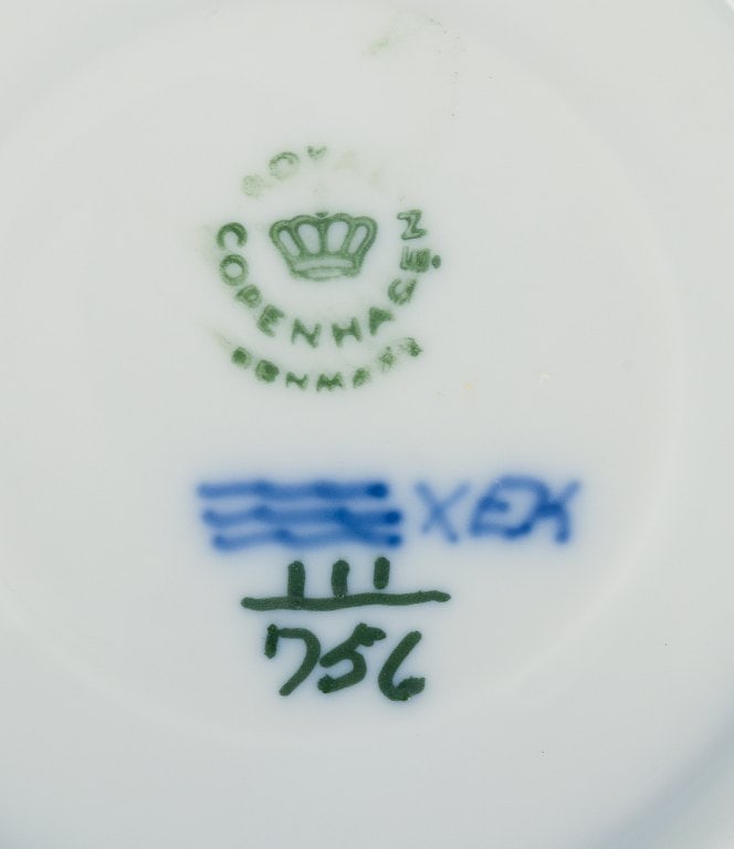 Royal Copenhagen, Princess, a set of three coffee cups with saucers. - 8