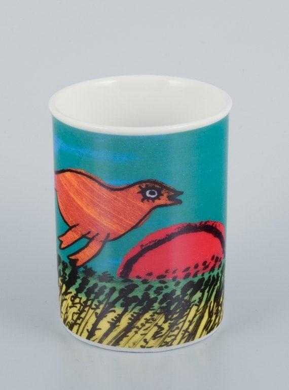 Corneille (Guillaume Cornelis van Beverloo), Dutch CoBrA artist (1922-2010). Coffee cup, plate, and - 4