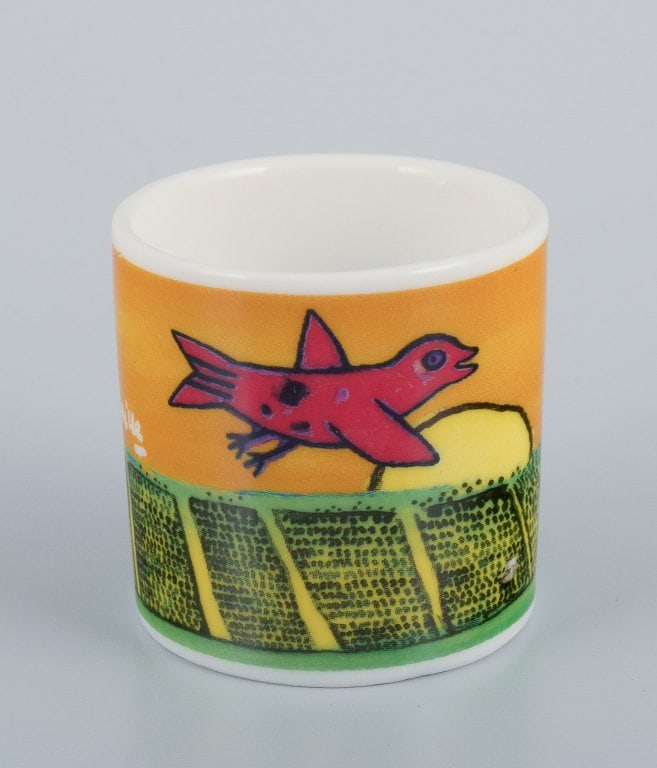 Corneille (Guillaume Cornelis van Beverloo), Dutch CoBrA artist (1922-2010). Coffee cup, plate, and - 5