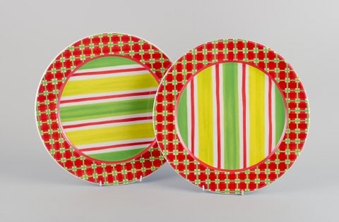 Rosenthal, Germany, Designers Guild China, Orchard Collection, two large porcelain cover plates. - 2