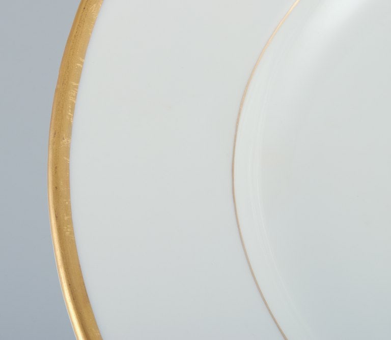 Bing & Grøndahl, large oval serving platter hand-painted with polychrome flower motifs and gold - 6
