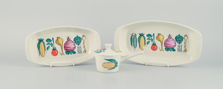 Villeroy & Boch, Luxembourg, three pieces of "Primabella" stoneware, including two dishes and a (1 of 9)
