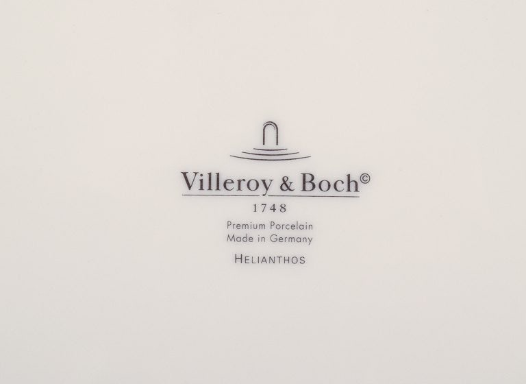 Villeroy & Boch, Luxembourg, two large "Helianthos" porcelain platters. In flower power retro style. - 7