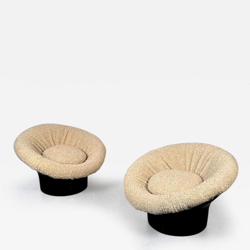 Pair of Mid-Century Lacquer Lounge Chairs, Lennart Bender, Space Age Modern: Description: Pair of Mid-Century Lacquer Lounge Chairs, Lennart Bender, Space Age Modern Lennart Bender 'Krokus' Lounge Chairs for Ulferts AB, Tibro, 1968 Pair of black lacquer mid-century lounge