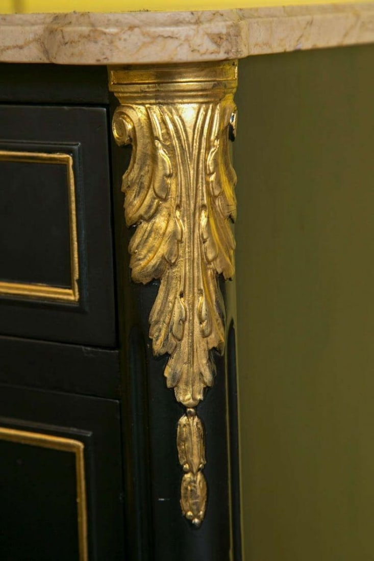 Ebonized Marble-Top Commode by Maison Jansen - 3