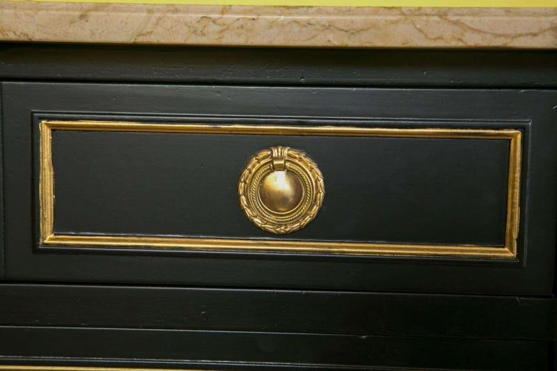 Ebonized Marble-Top Commode by Maison Jansen - 4