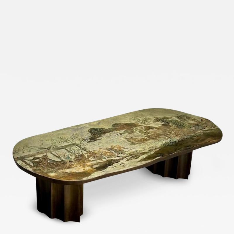 Philip and Kelvin LaVerne, Mid-Century, T'ang Marriage Coffee Table, Bronze (1 of 11)