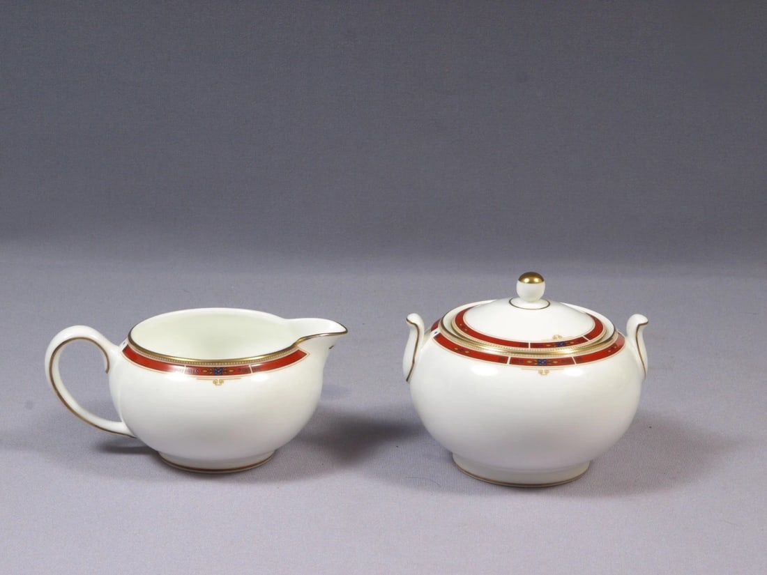 Wedgwood COLORADO Sugar Bowl and Creamer Milk Jug Set England PERFECT (1 of 4)