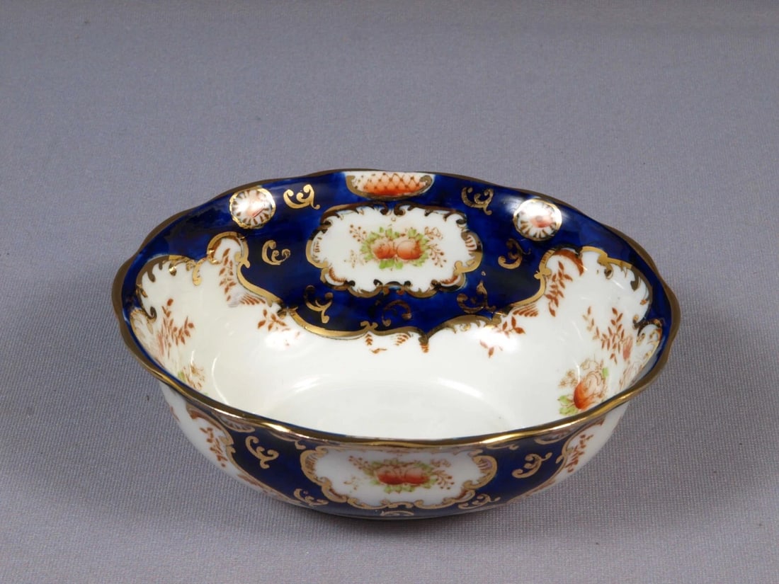 Royal Albert Crown China Heirloom STYILE IMARI Open Serving Sugar Bowl COBALT (1 of 4)