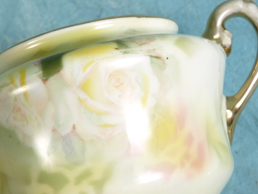 Royal Bayreuth Roses Her Majesty Sugar Bowl Stunning ANTIQUE (1 of 6)
