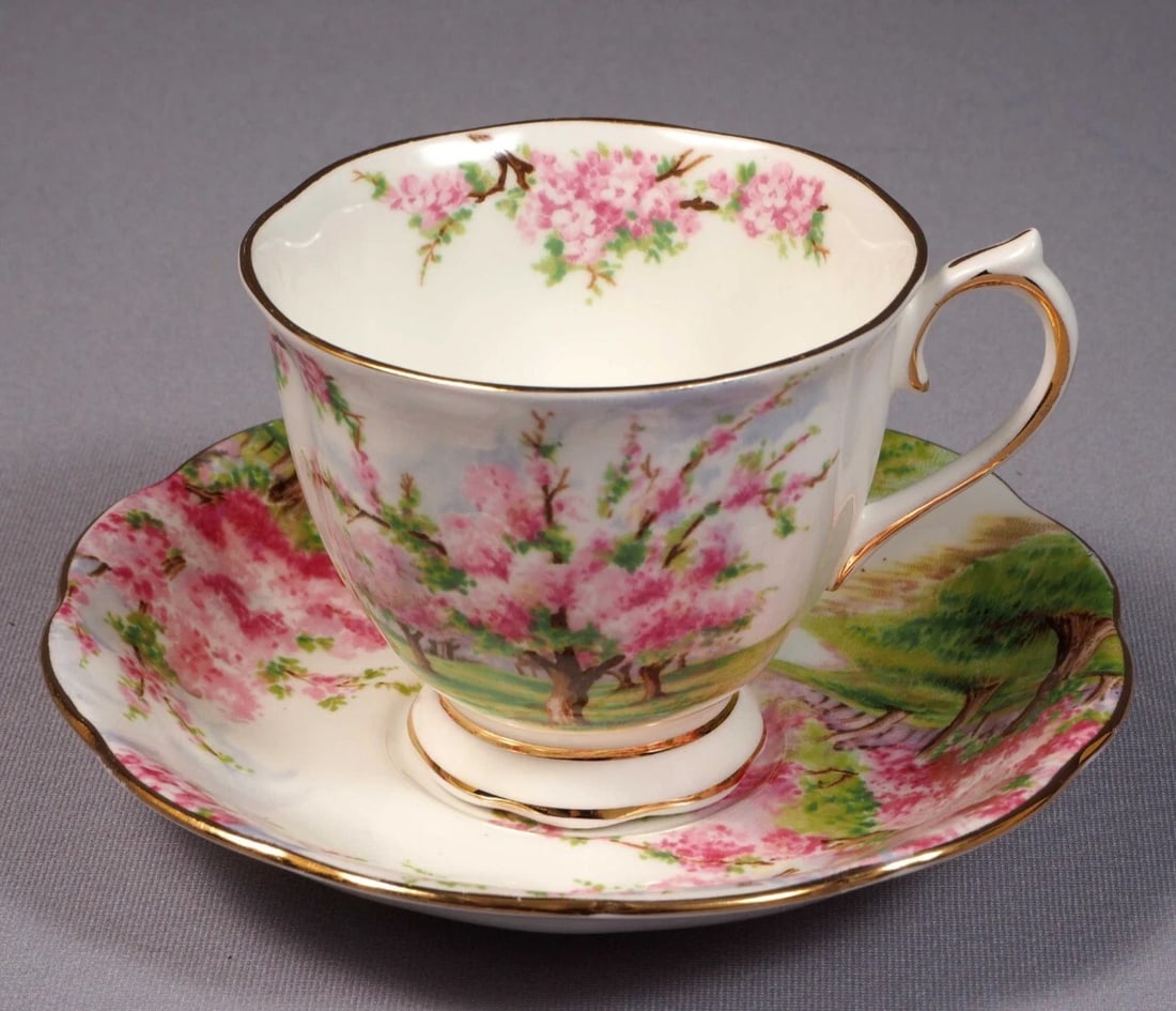 Royal Albert Blossom Time Coffee Tea cup Saucer Set Bone China England (1 of 5)