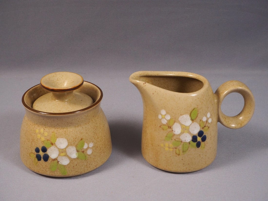 NORITAKE Rapture 8579 Stoneware Creamer Sugar Bow Set NEW NEVER USED (1 of 3)