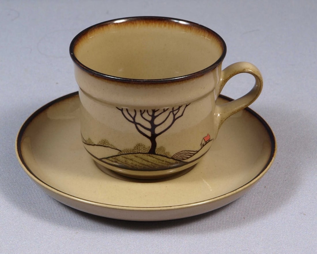 Vintage Denby Savoy Coffee Tea Cup Teacup Saucer Stoneware Oven Safe (1 of 3)